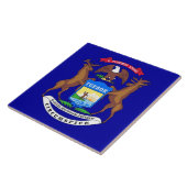 Carreau Tuile à drapeau de l'État du Michigan (Côté)