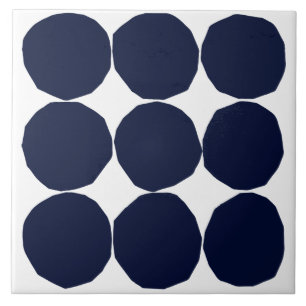 Carreau Tuile à pois noir et blanc moderne