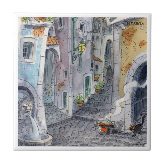 Carreau tuile Alfama2 de Lisbonne (Devant)