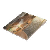 Carreau Tuile arabe de cheval de châtaigne (Côté)