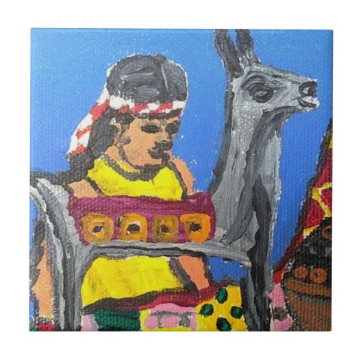 Carreau Tuile argentée de lama (Devant)