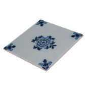 Carreau Tuile bleue ancienne classique de Delft - motif (Côté)