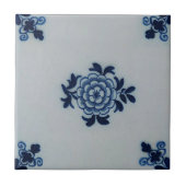 Carreau Tuile bleue ancienne classique de Delft - motif (Devant)