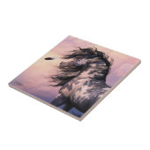 Carreau Tuile bleue cherokee d'art (Côté)