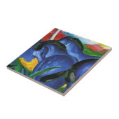 Carreau Tuile bleue de chevaux de Franz Marc (Côté)