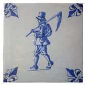 Carreau Tuile bleue de Delft - modèle (Devant)