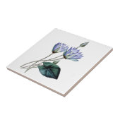 Carreau Tuile bleue de nénuphars (Côté)