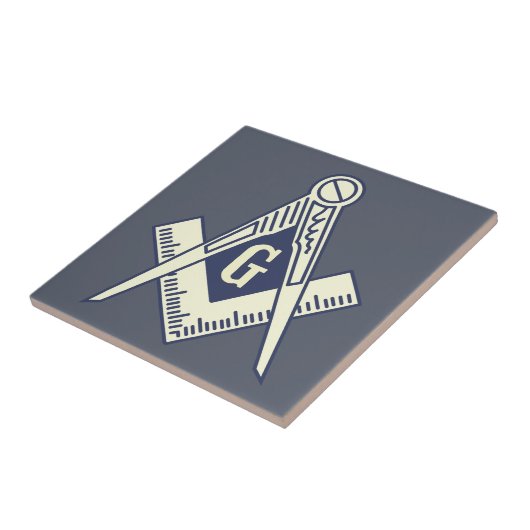 Carreau Tuile bleue maçonnique faite sur commande de mur (Côté)