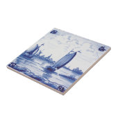 Carreau Tuile bleue traditionnelle néerlandaise (Côté)