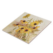 Carreau Tuile botanique de fleur florale de fleur sauvage (Côté)