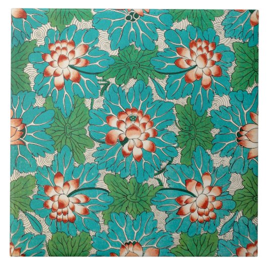 Carreau Tuile chinoise d'ornement (Devant)