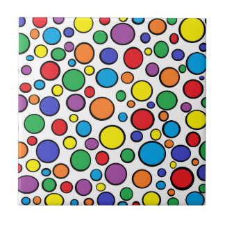 Carreau Tuile colorée de pois