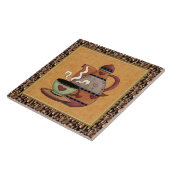 Carreau Tuile d'amusement de bande dessinée de café de (Côté)