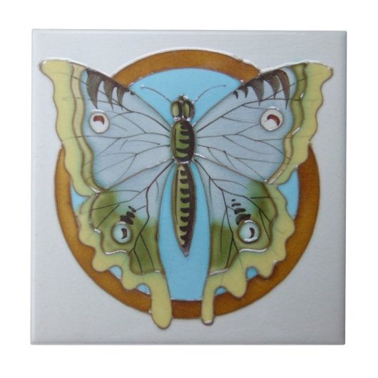 Carreau Tuile d'antiquité de reproduction de Nouveau de (Devant)