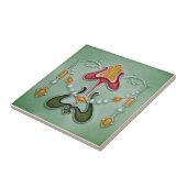 Carreau Tuile d'antiquité de reproduction de Nouveau de (Côté)