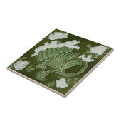 Carreau Tuile d'antiquité de reproduction de Nouveau de (Côté)