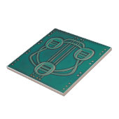 Carreau Tuile d'antiquité de reproduction de Nouveau de (Côté)