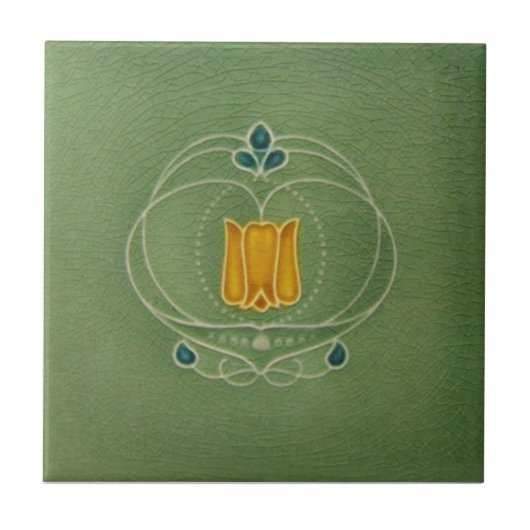 Carreau Tuile d'antiquité de reproduction de Nouveau de (Devant)