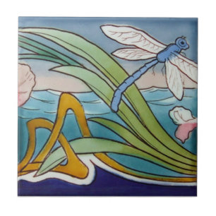 Carreau Tuile d'antiquité de reproduction de Nouveau de