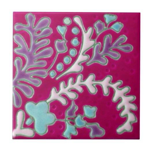 Carreau Tuile d'antiquité de reproduction de Paisley de (Devant)