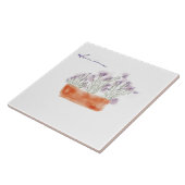 Carreau Tuile d'aquarelle de lavande (Côté)