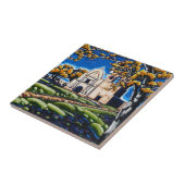 Carreau Tuile d'art "Ombres de printemps à Tumacacori" (Côté)