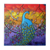 Carreau Tuile d'art Peacock Enchantantantant (Devant)