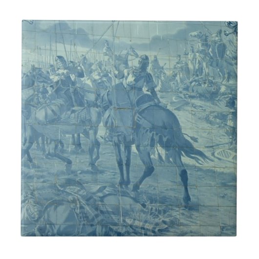 Carreau Tuile d'Azulejo de chevalier (Devant)