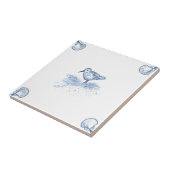 Carreau Tuile de bécasseau de Delft avec des coins de (Côté)