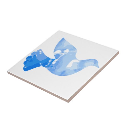 Carreau Tuile de Blue Dove (Côté)