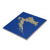 Carreau Tuile de carte de la Croatie (Côté)