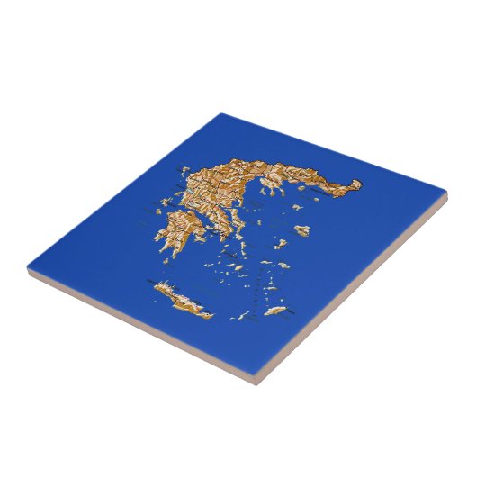 Carreau Tuile de carte de la Grèce (Côté)