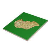 Carreau Tuile de carte de la Hongrie (Côté)