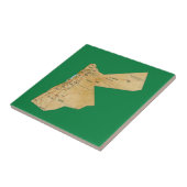 Carreau Tuile de carte de la Jordanie (Côté)