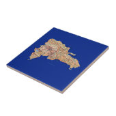 Carreau Tuile de carte de la République Dominicaine (Côté)