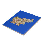 Carreau Tuile de carte de la Slovénie (Côté)