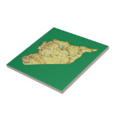 Carreau Tuile de carte de la Syrie (Côté)