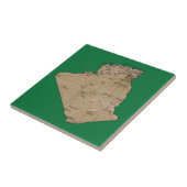 Carreau Tuile de carte de l'Algérie (Côté)