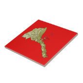 Carreau Tuile de carte de l'Érythrée (Côté)