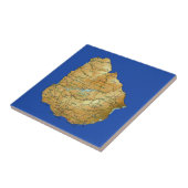 Carreau Tuile de carte de l'Uruguay (Côté)