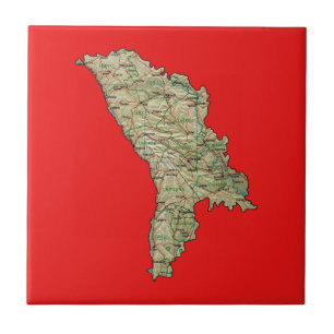 Carreau Tuile de carte de Moldau