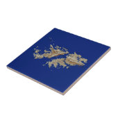 Carreau Tuile de carte des Îles Falkland (Côté)