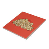 Carreau Tuile de carte du Bhoutan (Côté)