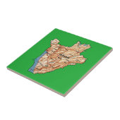 Carreau Tuile de carte du Burundi (Côté)