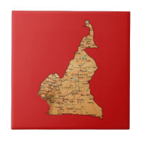 Tuile de carte du Cameroun