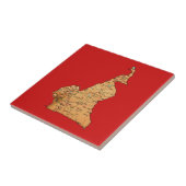 Carreau Tuile de carte du Cameroun (Côté)