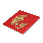 Carreau Tuile de carte du Danemark (Côté)