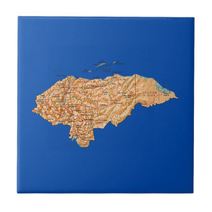 Carreau Tuile de carte du Honduras