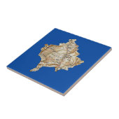 Carreau Tuile de carte du Kosovo (Côté)