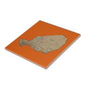 Carreau Tuile de carte du Niger (Côté)